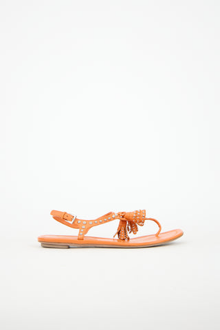 Prada Leather Studded Sandal