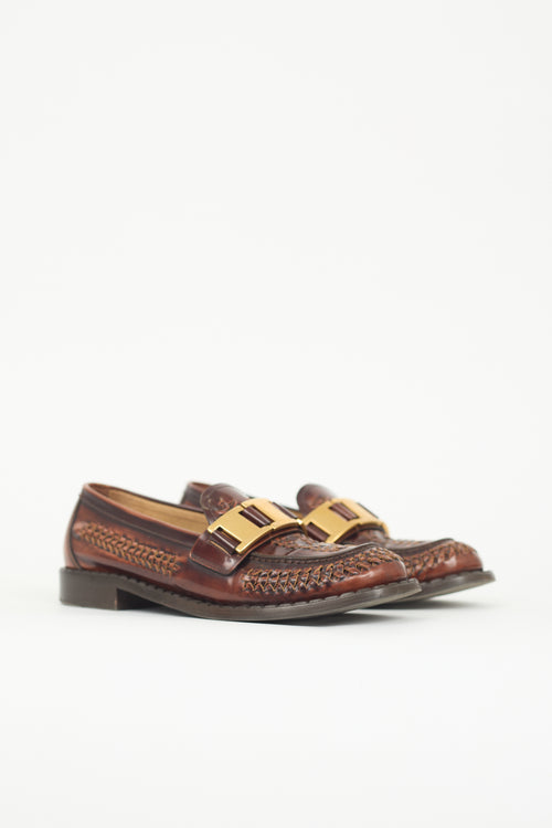Prada Woven Leather Loafer
