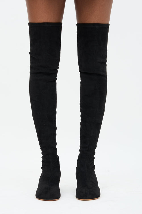 Proenza Schouler Stretch Faux Suede Glove Boot