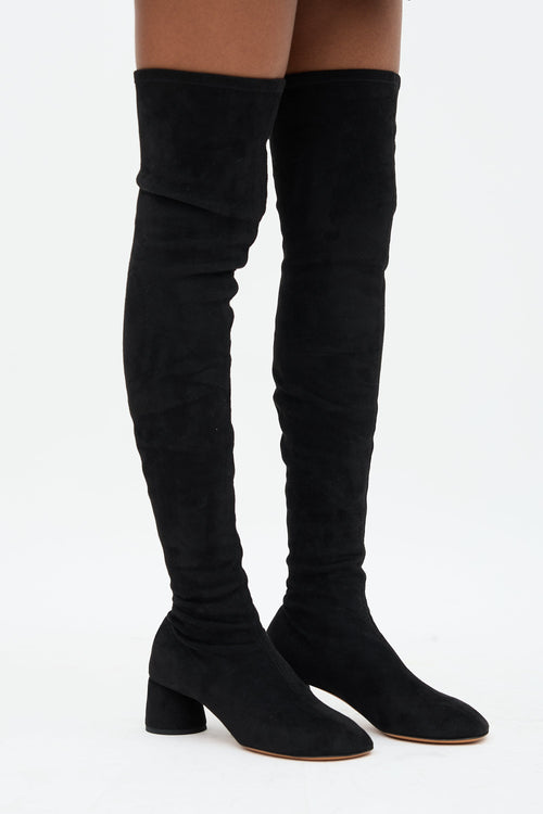 Proenza Schouler Stretch Faux Suede Glove Boot