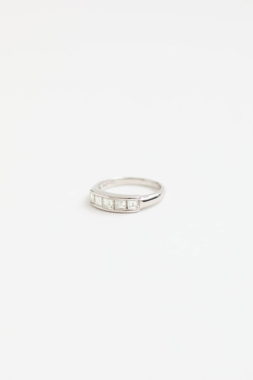 Fine Jewelry Platinum and Diamond Band Ring