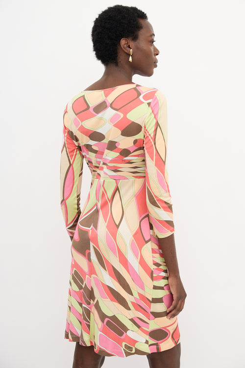 Emilio Pucci Printed Faux Wrap Dress