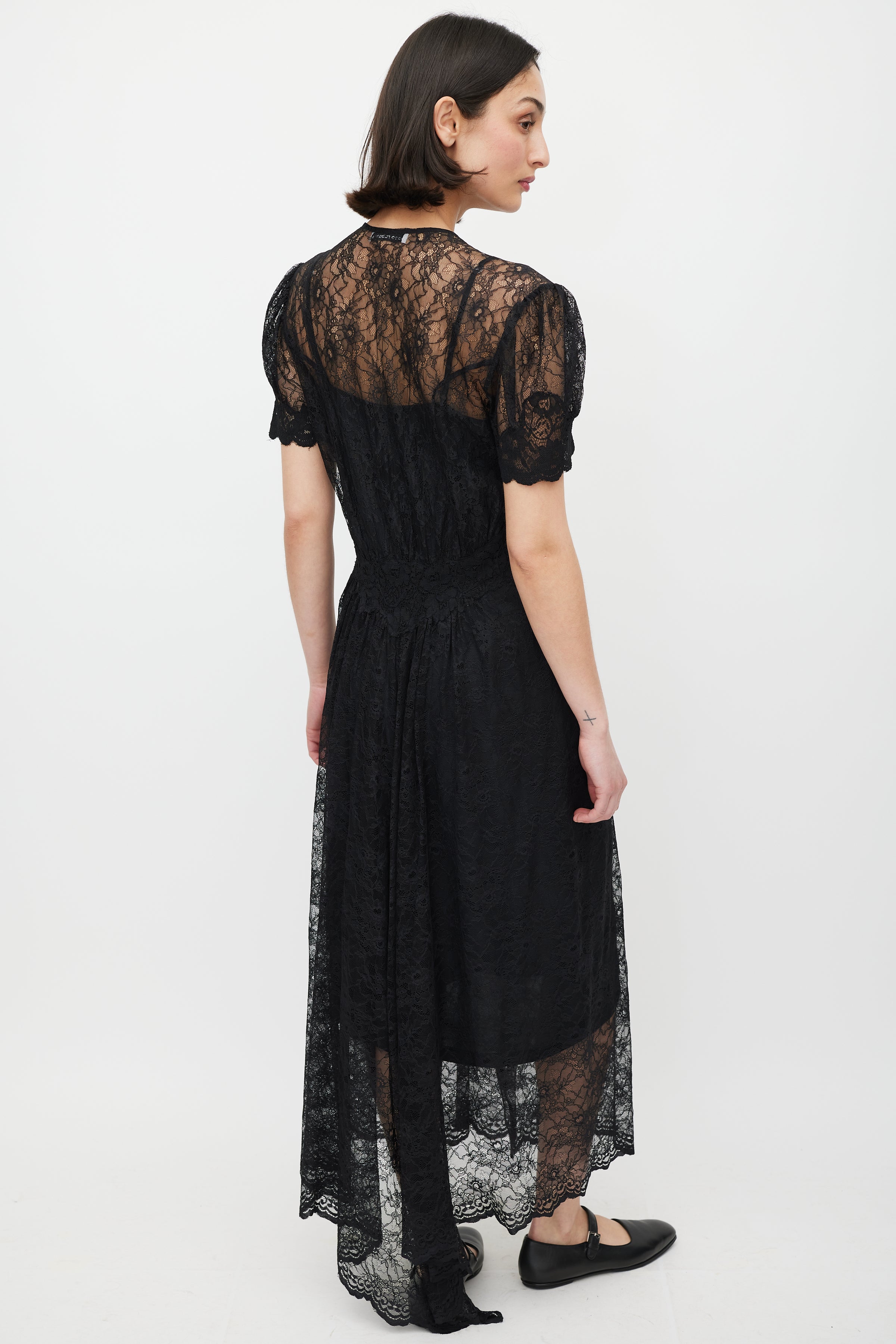 Rabanne // Black & Silver Gathered Lace Jewel Dress – VSP Consignment Rabanne // Black & Silver Gathered Lace Jewel Dress – VSP Consignment