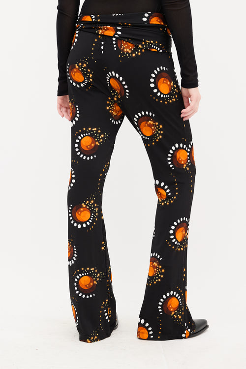 Paco Rabanne Black & Orange Printed Pant