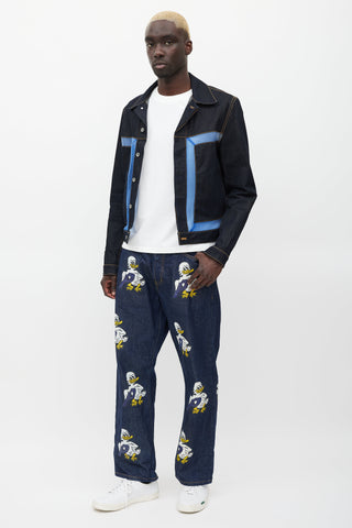 Palace Navy & Multicolour Graphic Jeans