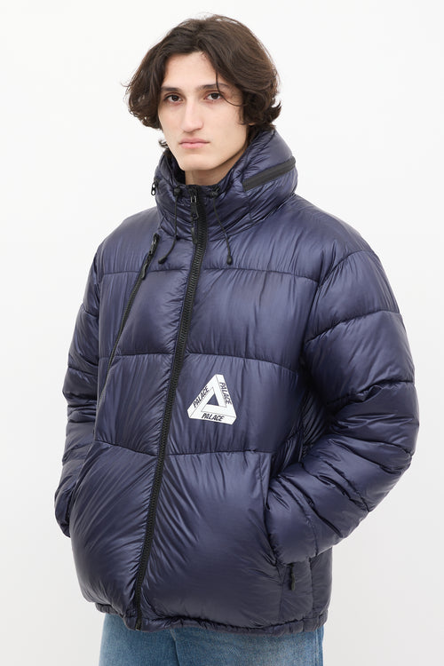 Palace Navy Nylon Pertex Fuse Puffa Puffer Jacket