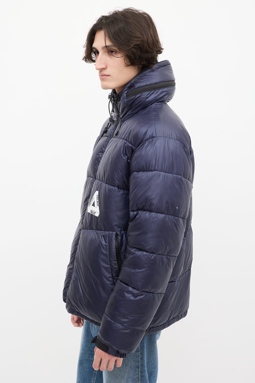 Palace Navy Nylon Pertex Fuse Puffa Puffer Jacket