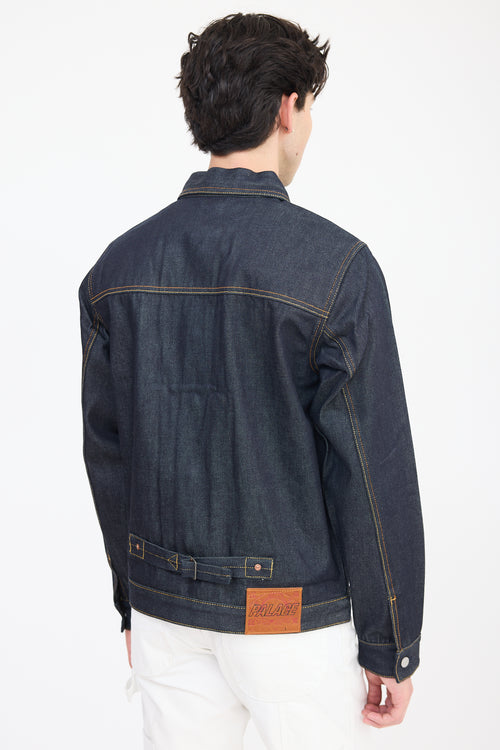 Palace X Evisu Dark Wash Logo Denim Jacket