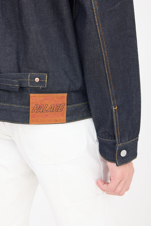 Palace X Evisu Dark Wash Logo Denim Jacket