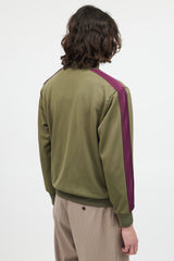 Palm Angels Green & Purple Zip Up Jacket