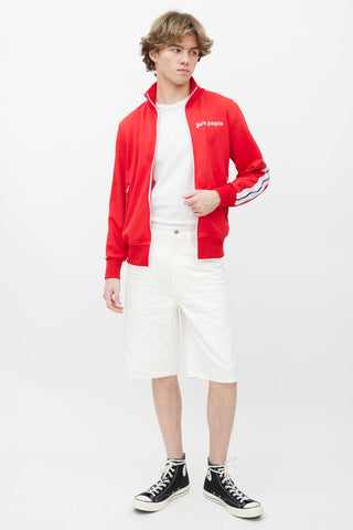 Palm Angels Red & White Track Jacket