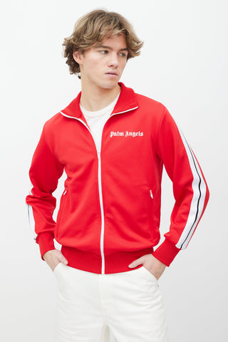 Palm Angels Red & White Track Jacket