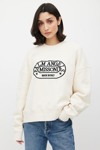 Palm Angels x Missoni Cream & Black Sweater