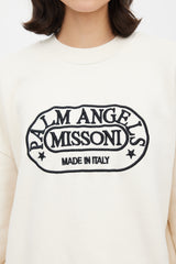 Palm Angels x Missoni Cream & Black Sweater