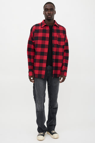Palm Angels Checked Logo Shirt