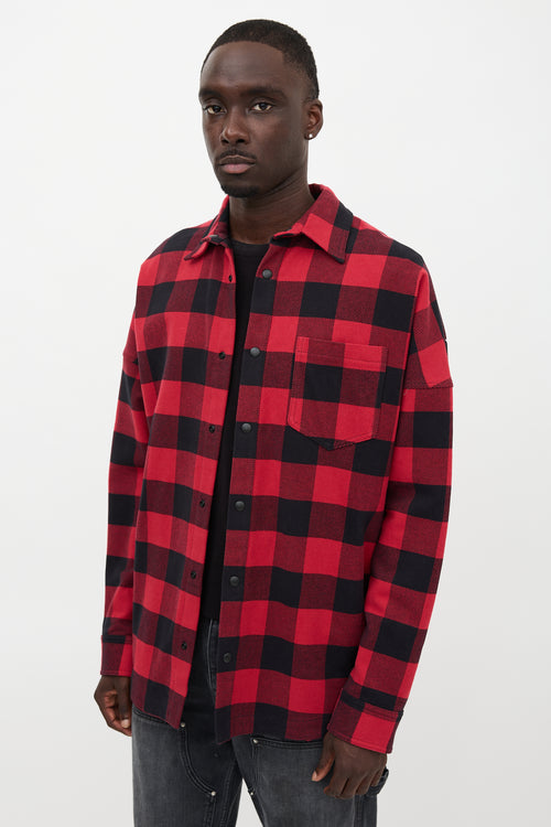 Palm Angels Checked Logo Shirt