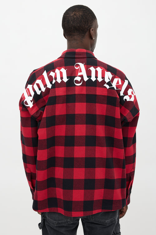 Palm Angels Checked Logo Shirt