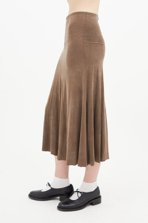 Paloma Wool Brown Midi Vicky Skirt