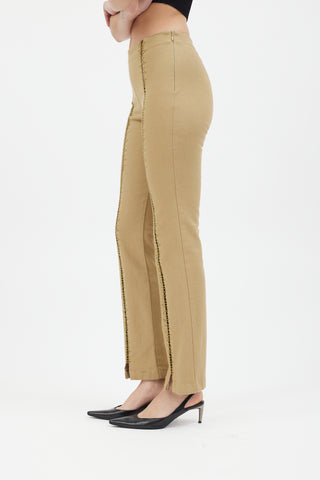 Paloma Wool Green Turner Front Lace Pant