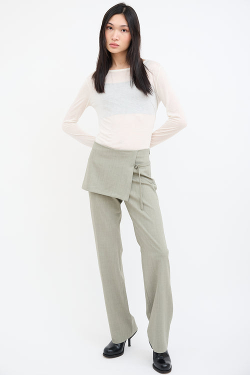 Paloma Wool Grey Wool Archive Skirt Overlay Trouser