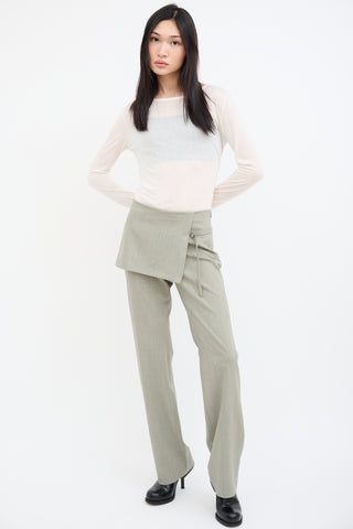 Paloma Wool Grey Wool Archive Skirt Overlay Trouser