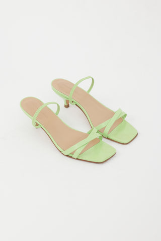 Paloma Wool Green Patent Leather Sandal