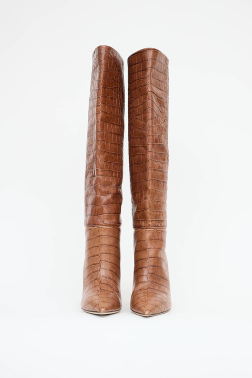 Paris Texas Embossed Knee High Boot