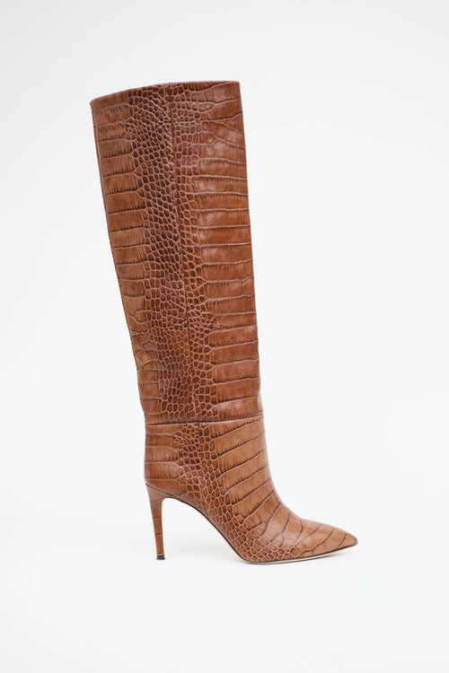 Paris Texas Embossed Knee High Boot