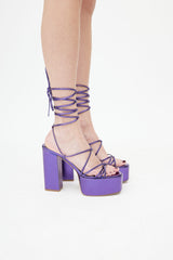 Paris Texas Blue Malena Sandalwood Metallic Platform Sandal