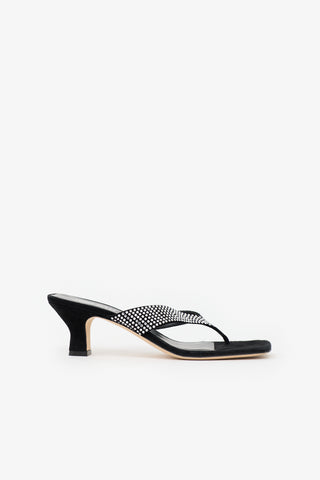 Paris Texas Suede Square Toe Sandal