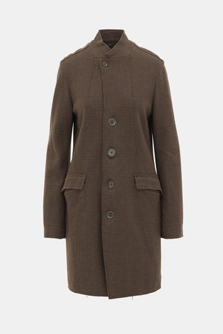 Pas De Calais Wool Check Liner Coat