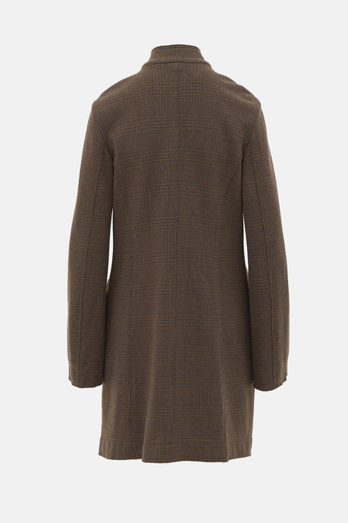 Pas De Calais Wool Check Liner Coat