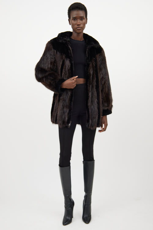 VSP Archive Black & Brown Fur Jacket