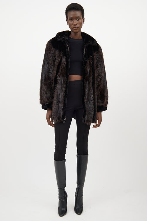 VSP Archive Black & Brown Fur Jacket