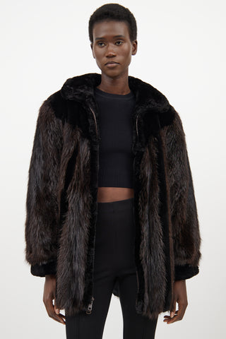 VSP Archive Black & Brown Fur Jacket