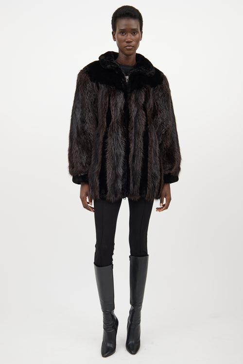 VSP Archive Black & Brown Fur Jacket