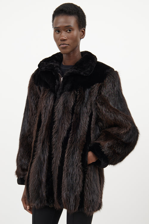 VSP Archive Black & Brown Fur Jacket