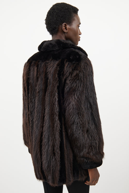 VSP Archive Black & Brown Fur Jacket