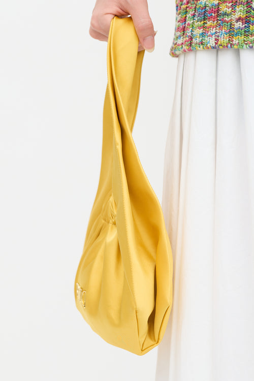 Patou Yellow Satin Le Biscuit Bag