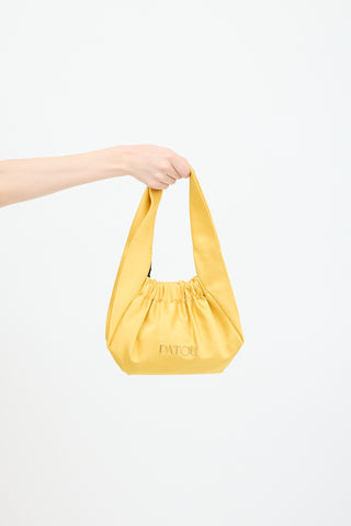 Patou Yellow Satin Le Biscuit Bag