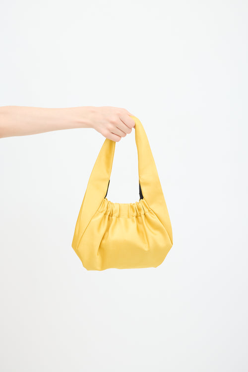 Patou Yellow Satin Le Biscuit Bag