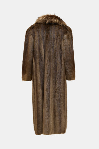 VSP Archive Shawl Panelled Fur Coat