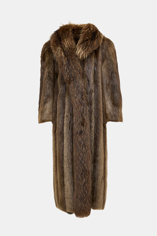VSP Archive Shawl Panelled Fur Coat