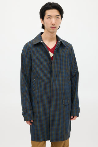 Paul Smith Green & Blue Plaid Coat