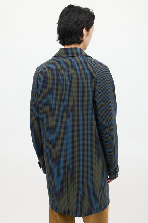 Paul Smith Green & Blue Plaid Coat