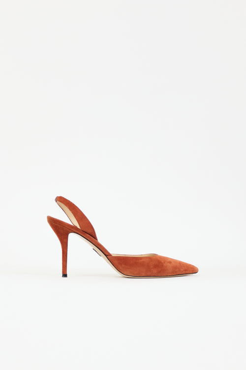 Paul Andrew Suede Rhea Slingback Pump