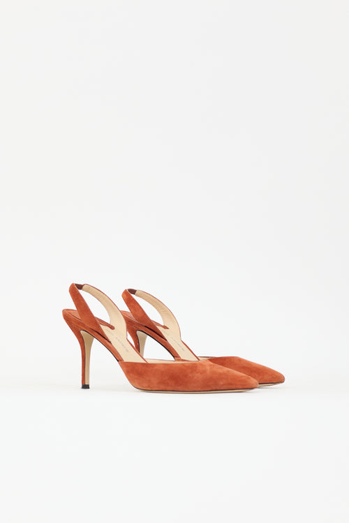 Paul Andrew Suede Rhea Slingback Pump
