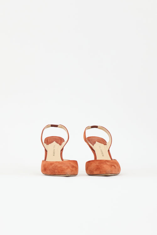 Paul Andrew Suede Rhea Slingback Pump