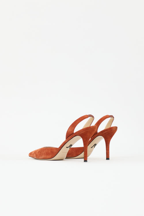 Paul Andrew Suede Rhea Slingback Pump