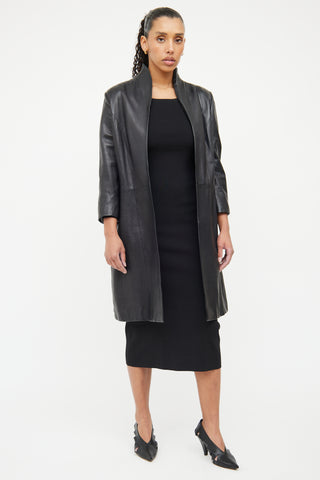 Pauw Amsterdam Black Long Leather Coat